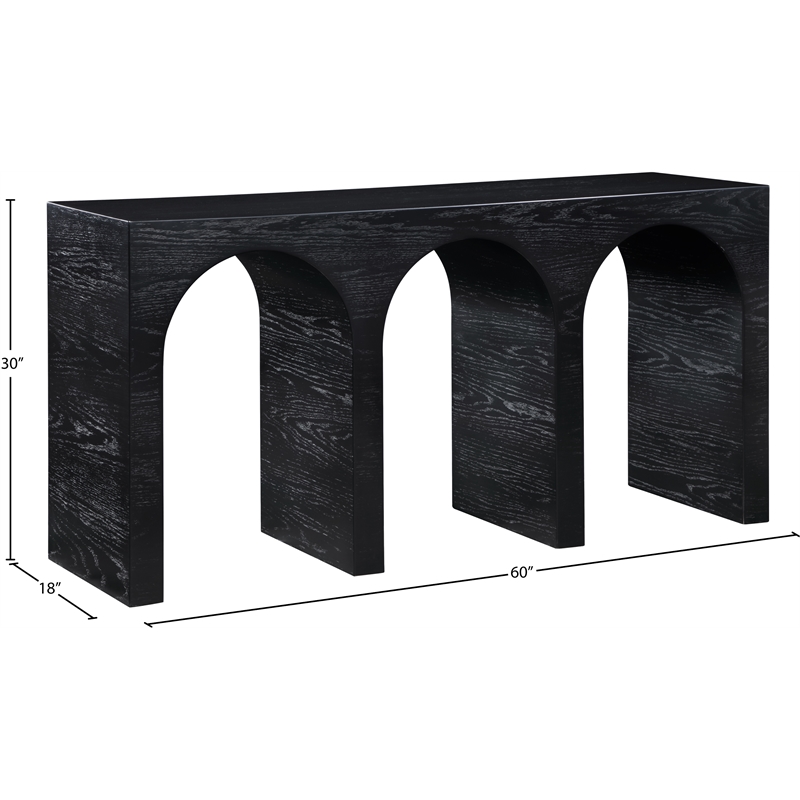 Meridian Furniture June Black Oak Console Table