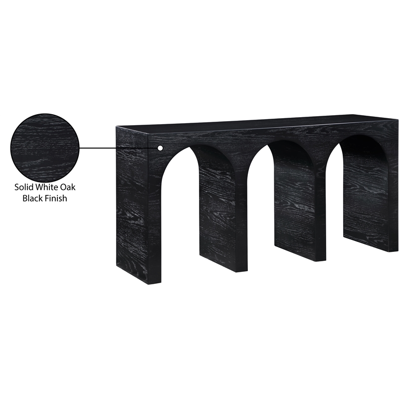 Meridian Furniture June Black Oak Console Table