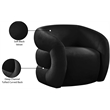 Meridian Furniture Roxbury Black Velvet Accent Chair