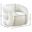 Meridian Furniture Roxbury Cream Velvet Accent Chair