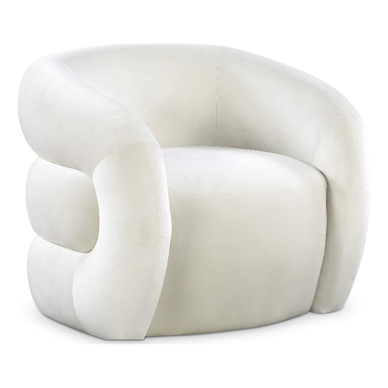 Meridian Furniture Roxbury Cream Velvet Accent Chair