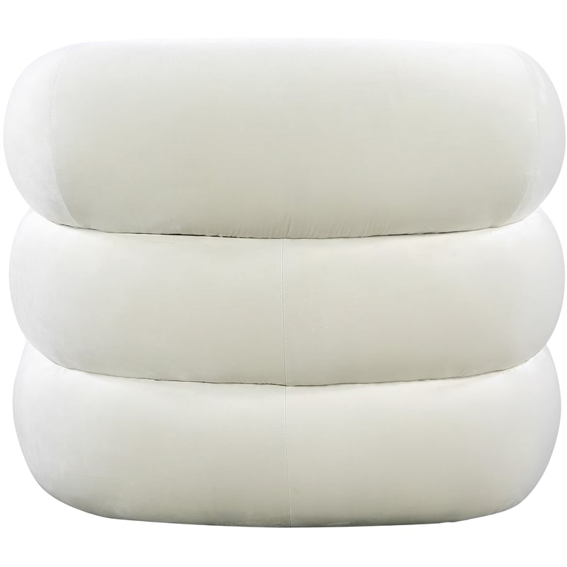 Meridian Furniture Roxbury Cream Velvet Accent Chair