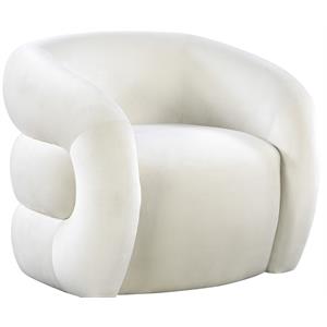 roxbury cream velvet accent chair