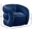Meridian Furniture Roxbury Navy Velvet Accent Chair