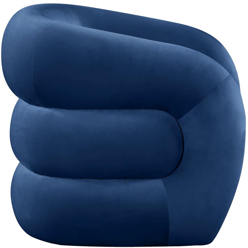 Meridian Furniture Roxbury Navy Velvet Accent Chair