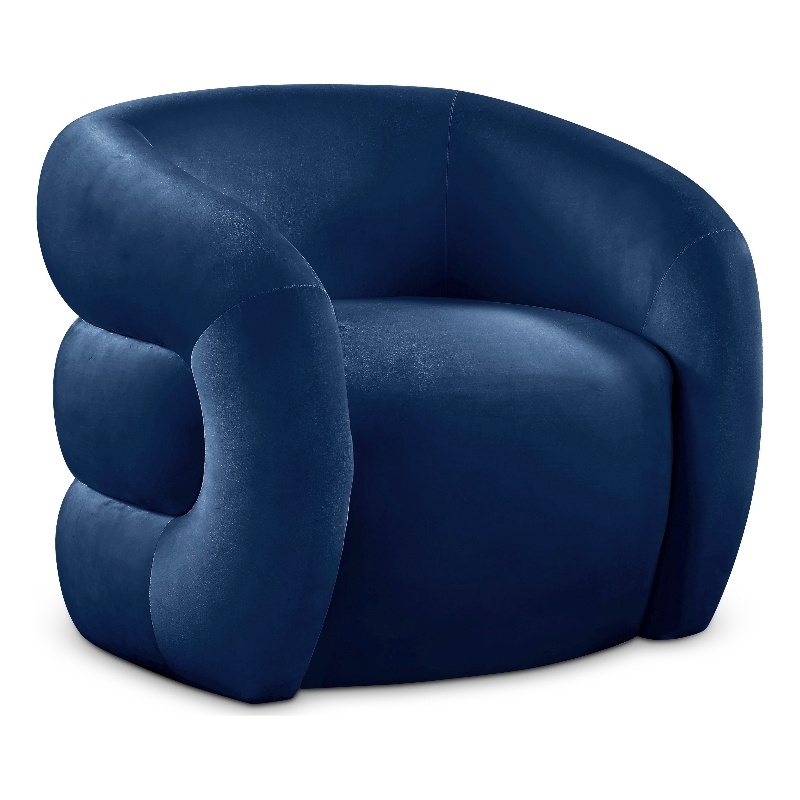 Meridian Furniture Roxbury Navy Velvet Accent Chair
