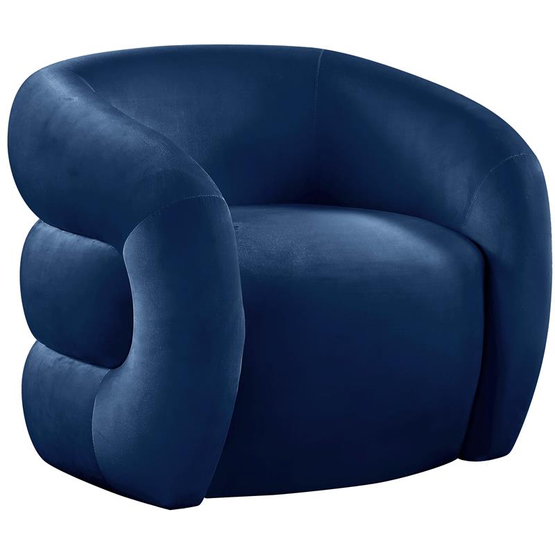 Meridian Furniture Roxbury Navy Velvet Accent Chair