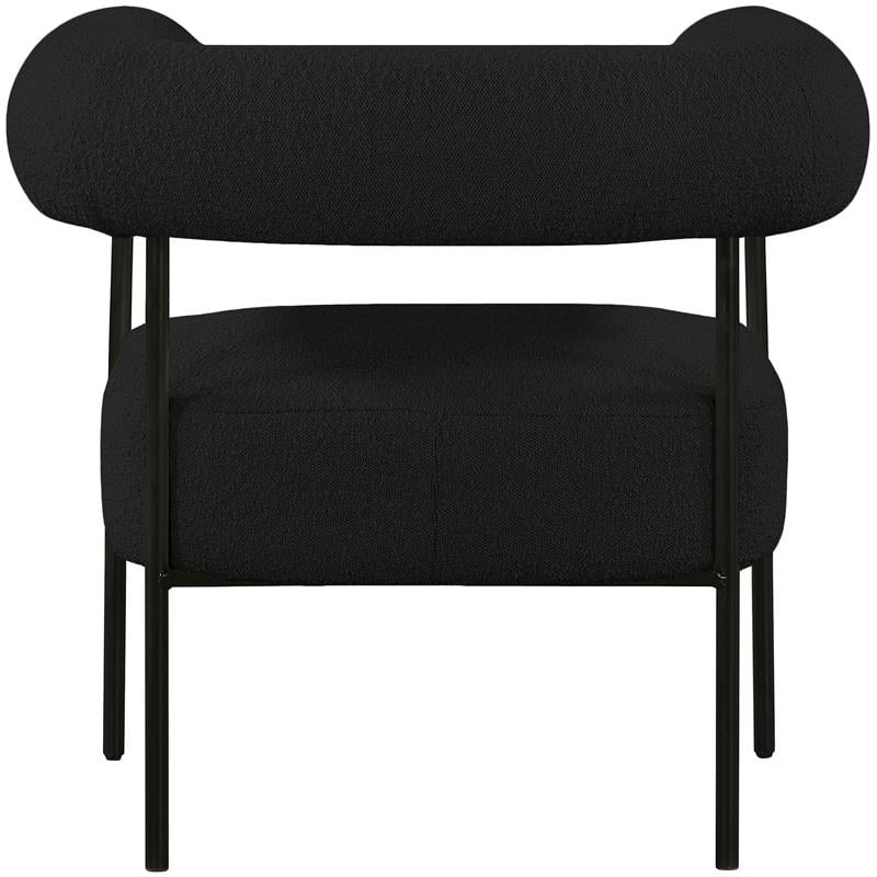 Meridian Furniture Blake Black Boucle Fabric Accent Chair