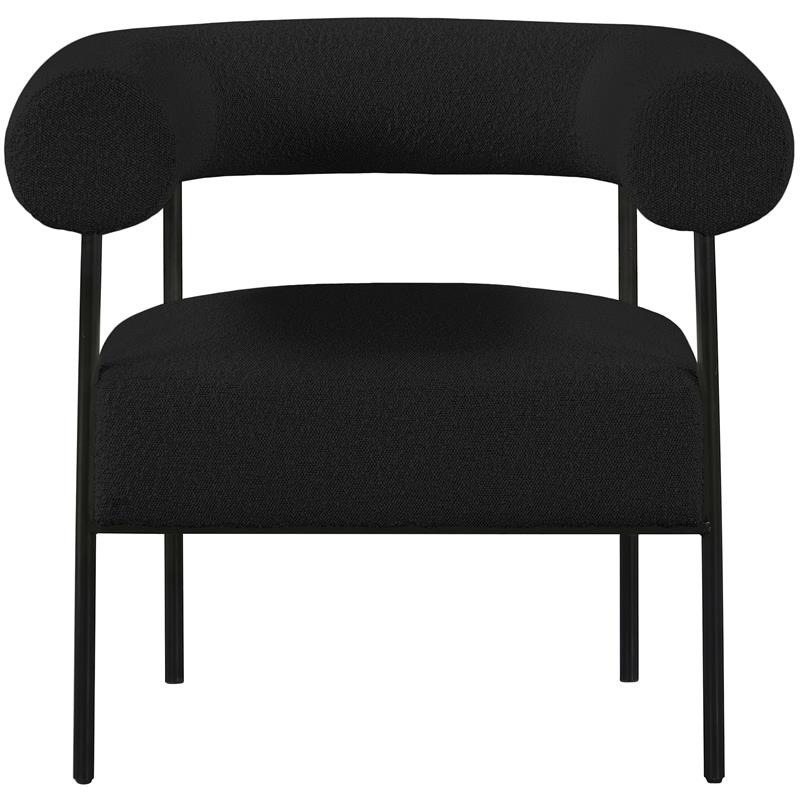 Meridian Furniture Blake Black Boucle Fabric Accent Chair