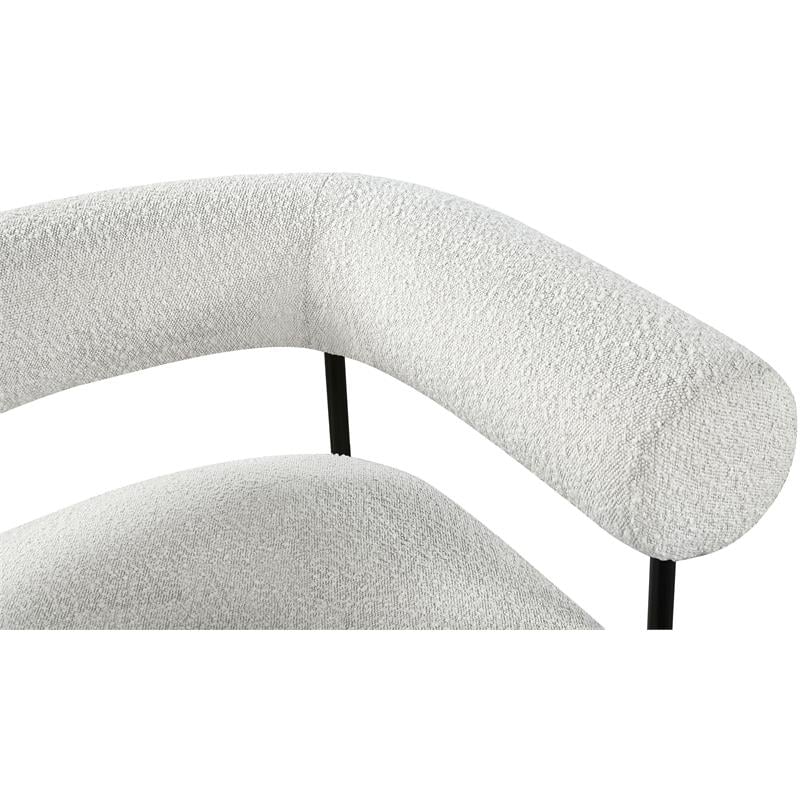 Meridian Furniture Blake Cream Boucle Fabric Accent Chair