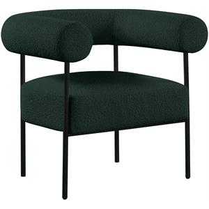 blake green boucle fabric accent chair