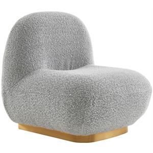 liam grey boucle fabric accent chair