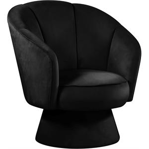 swanson black velvet accent chair
