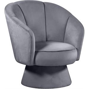 swanson grey velvet accent chair