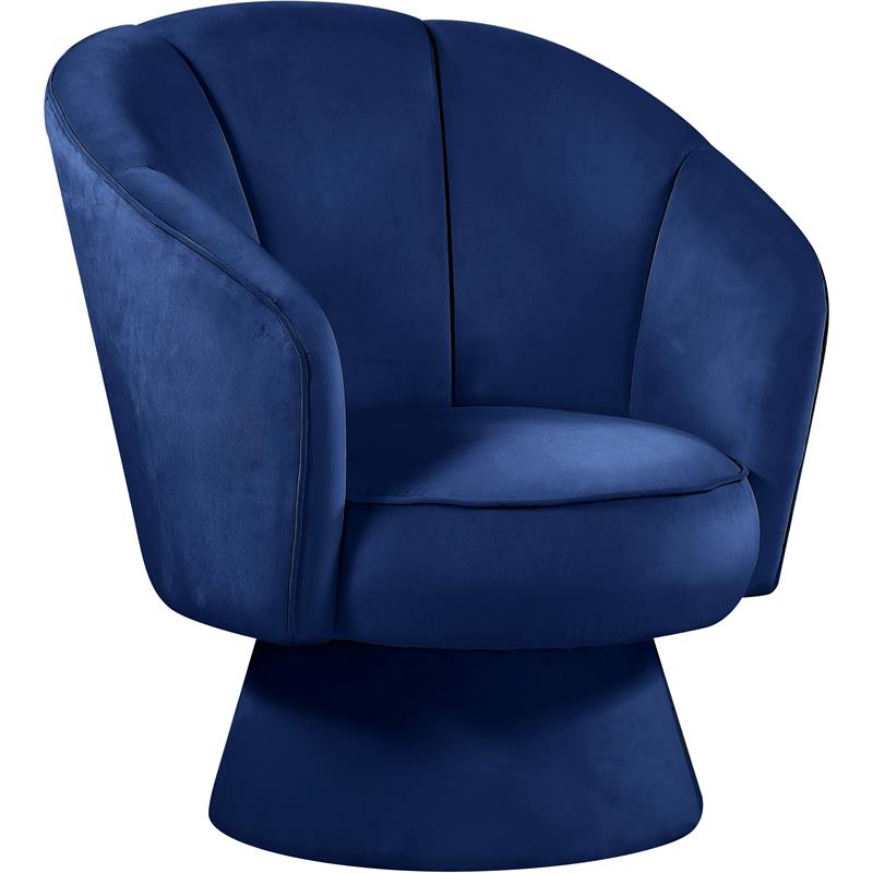 Navy velour online chair