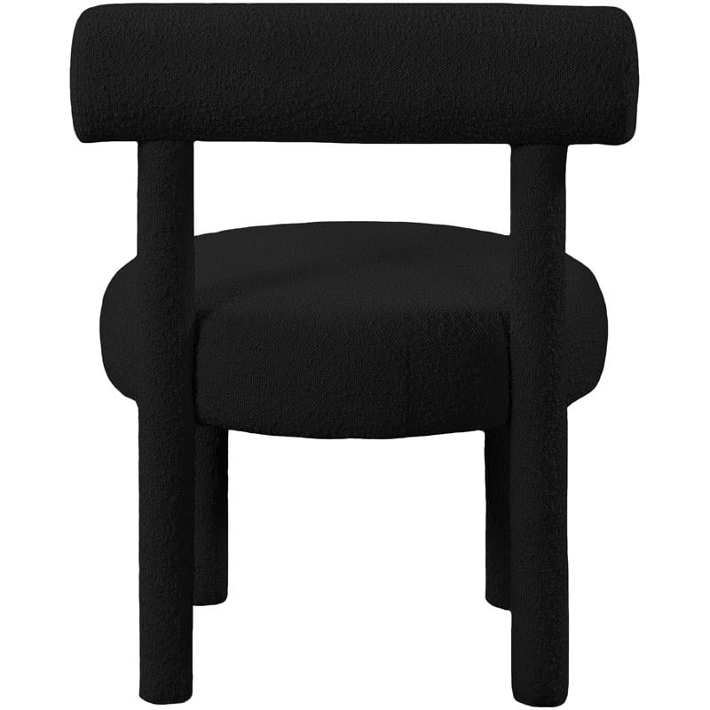 Meridian Furniture Parlor Black Boucle Fabric Accent Chair