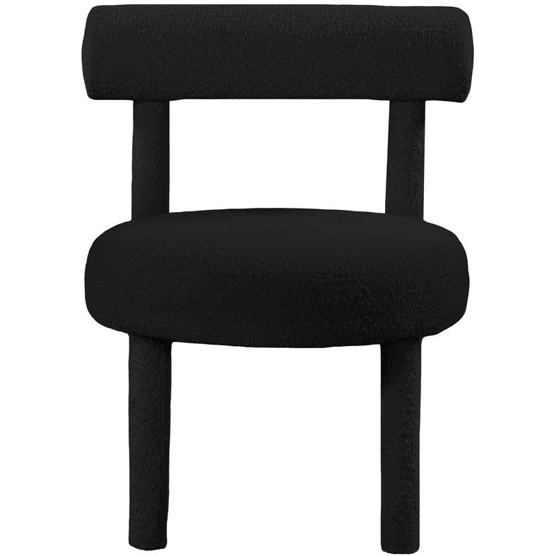 Meridian Furniture Parlor Black Boucle Fabric Accent Chair
