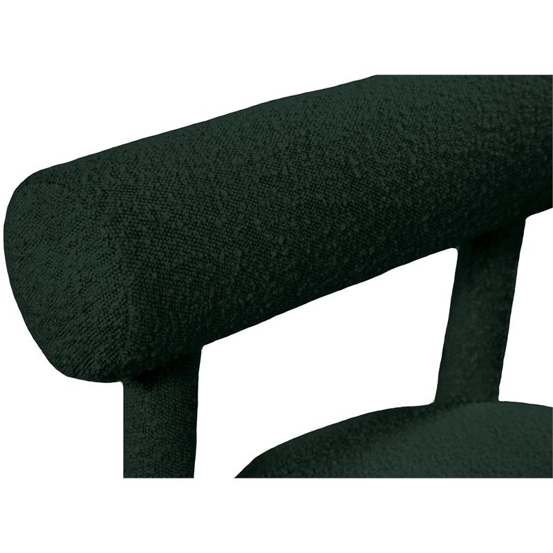 Meridian Furniture Parlor Green Boucle Fabric Accent Chair ...
