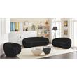 Meridian Furniture Hyde Black Boucle Fabric Chair
