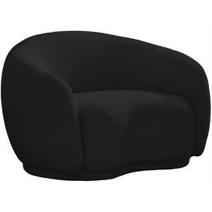 hyde black boucle fabric chair
