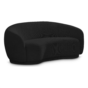 Meridian Furniture Hyde Black Boucle Fabric Loveseat
