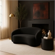 Meridian Furniture Hyde Black Boucle Fabric Loveseat