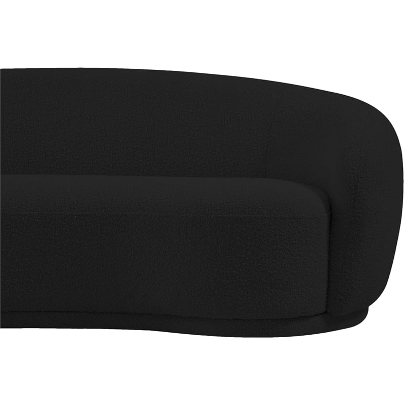 Meridian Furniture Hyde Black Boucle Fabric Loveseat