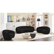 Meridian Furniture Hyde Black Boucle Fabric Loveseat