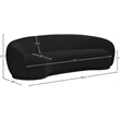 Meridian Furniture Hyde Black Boucle Fabric Sofa