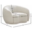 Meridian Furniture Hyde Cream Boucle Fabric Chair