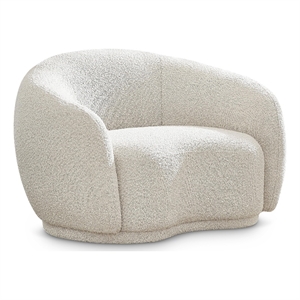 Meridian Furniture Hyde Cream Boucle Fabric Chair