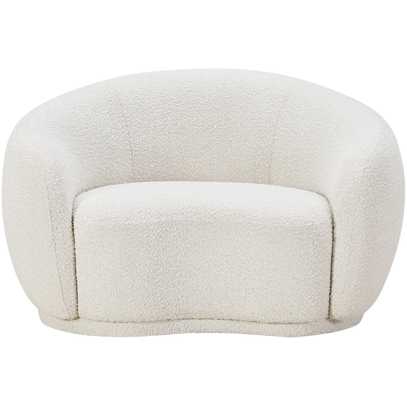 Meridian Furniture Hyde Cream Boucle Fabric Chair