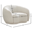 Meridian Furniture Hyde Cream Boucle Fabric Chair