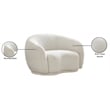 Meridian Furniture Hyde Cream Boucle Fabric Chair