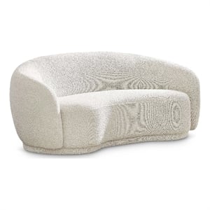 Meridian Furniture Hyde Cream Boucle Fabric Loveseat