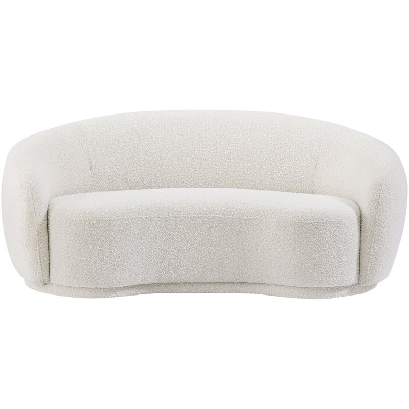 Meridian Furniture Hyde Cream Boucle Fabric Loveseat