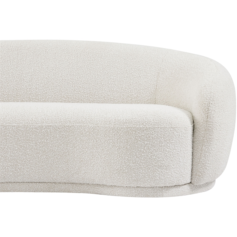 Meridian Furniture Hyde Cream Boucle Fabric Loveseat