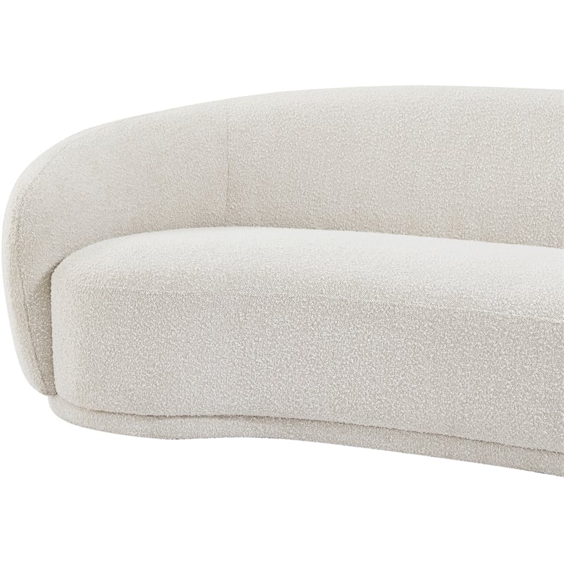 Meridian Furniture Hyde Cream Boucle Fabric Loveseat