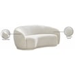Meridian Furniture Hyde Cream Boucle Fabric Loveseat