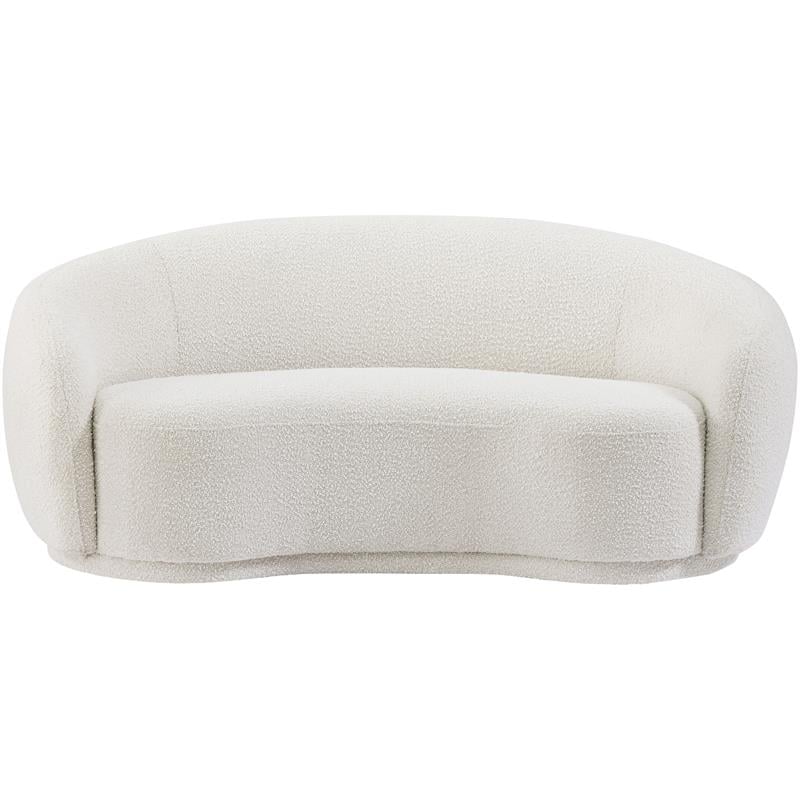 Meridian Furniture Hyde Cream Boucle Fabric Loveseat