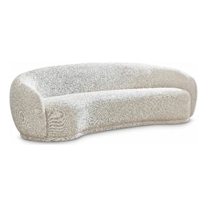 Meridian Furniture Hyde Cream Boucle Fabric Sofa