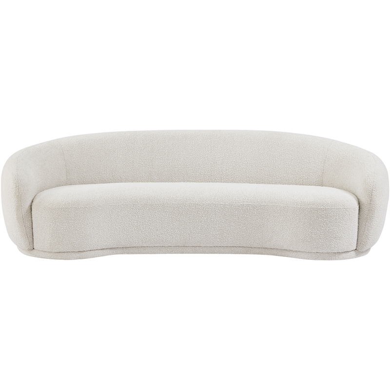 Meridian Furniture Hyde Cream Boucle Fabric Sofa