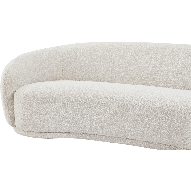 Meridian Furniture Hyde Cream Boucle Fabric Sofa