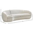 Meridian Furniture Hyde Cream Boucle Fabric Sofa