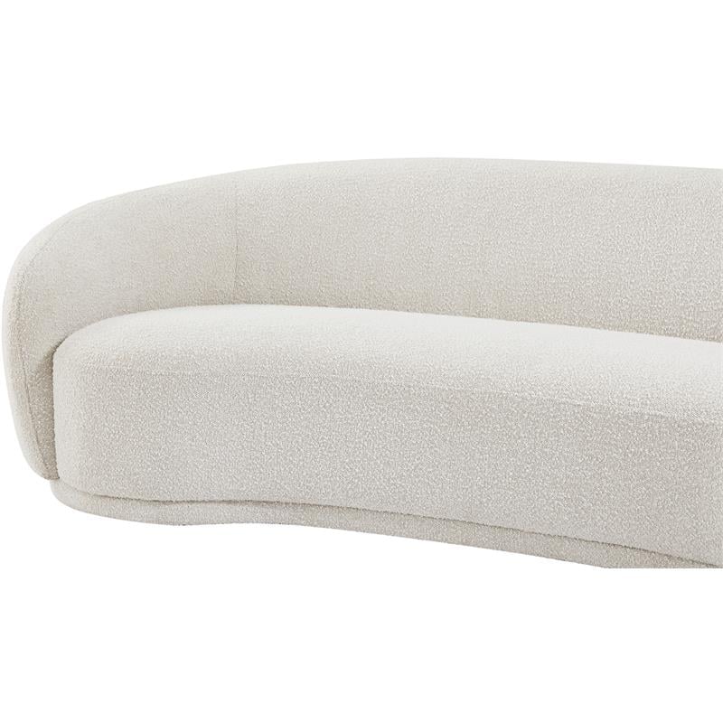 Meridian Furniture Hyde Cream Boucle Fabric Sofa