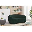 Meridian Furniture Hyde Green Boucle Fabric Loveseat
