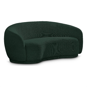 Meridian Furniture Hyde Green Boucle Fabric Loveseat