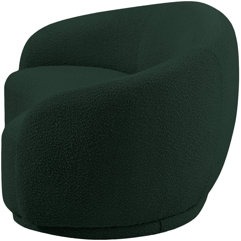Meridian Furniture Hyde Green Boucle Fabric Loveseat