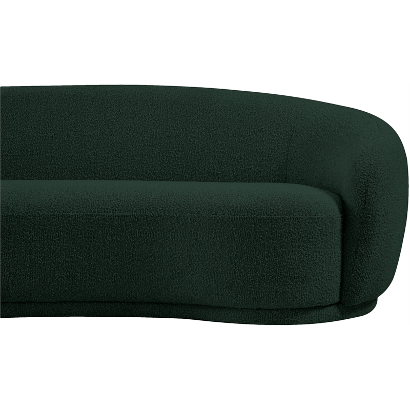 Meridian Furniture Hyde Green Boucle Fabric Loveseat
