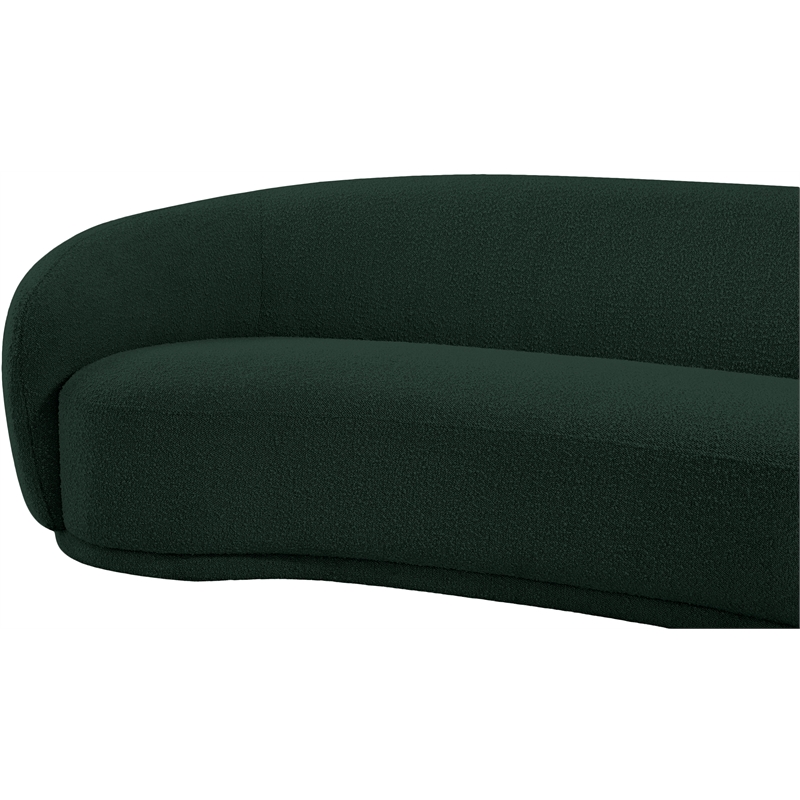 Meridian Furniture Hyde Green Boucle Fabric Loveseat